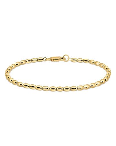 Aqua Oval Beaded Flex Bracelet - Exclusive