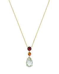 Bloomingdale's Fine Collection Prasiolite, Citrine & Garnet Pendant Necklace