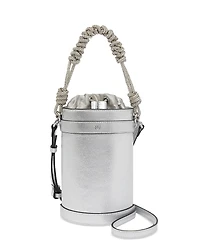 Pinko Mini Metallic Leather Bucket Bag