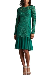 Tadashi Shoji Novara Embroidered Skater Dress