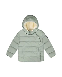Deux par Deux Boys' Compressible Winter Puffy Coat Designed for Car Seat - Little Kid