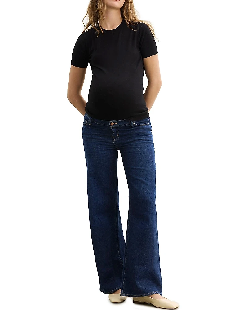 Hatch Collection Under the Bump Relaxed Wide Leg Maternity Jean