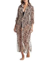 Bleu Rod Beattie Chiffon Cover Up Shirtdress