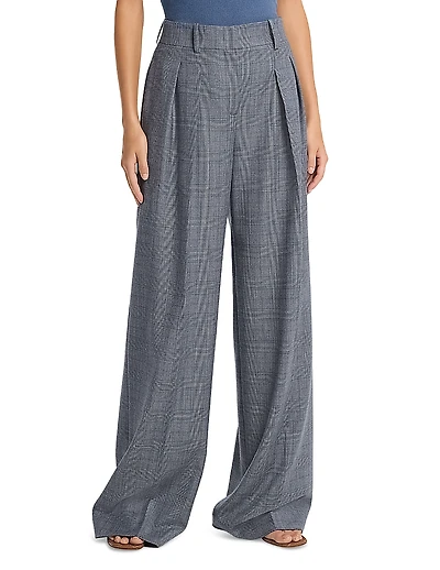 Michael Kors Glen Plaid Wool & Silk Pants