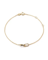 Ana Luisa Solid Yellow Gold Lab Grown Diamond Link Bracelet
