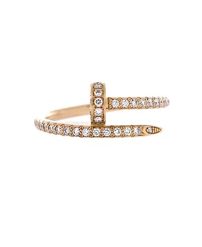 Pre-Owned Cartier Small Juste un Clou Paved Ring 18K Gold with Diamonds