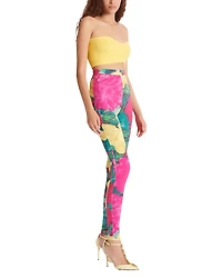 Balmain Jersey Leggings with Roses Print