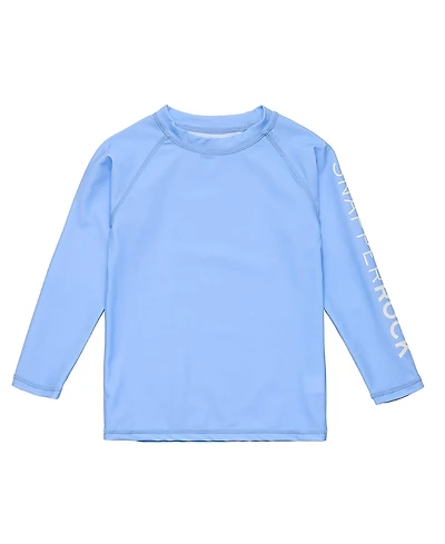 Snapper Rock Boys' Seaside Blue Long sleeve Rash Top - Little Kid, Big Kid