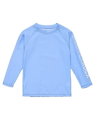 Snapper Rock Boys' Seaside Blue Long sleeve Rash Top - Little Kid, Big Kid