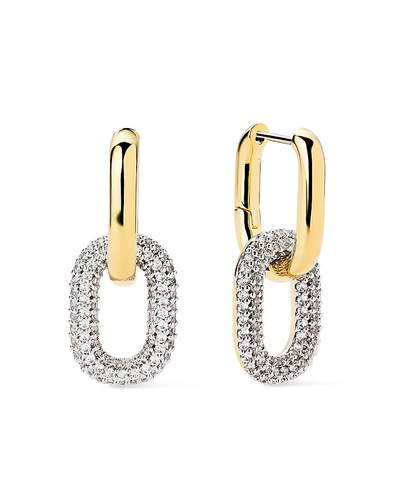 Ana Luisa Rox Mini Double Pave Drop Earrings
