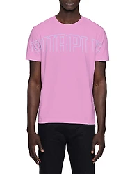 Purple Brand Slim Fit Short Sleeve Half Logo Tee