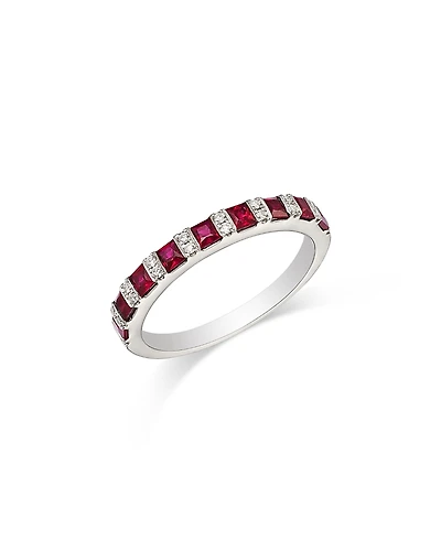 Bloomingdale's Fine Collection Ruby & Diamond Band Ring