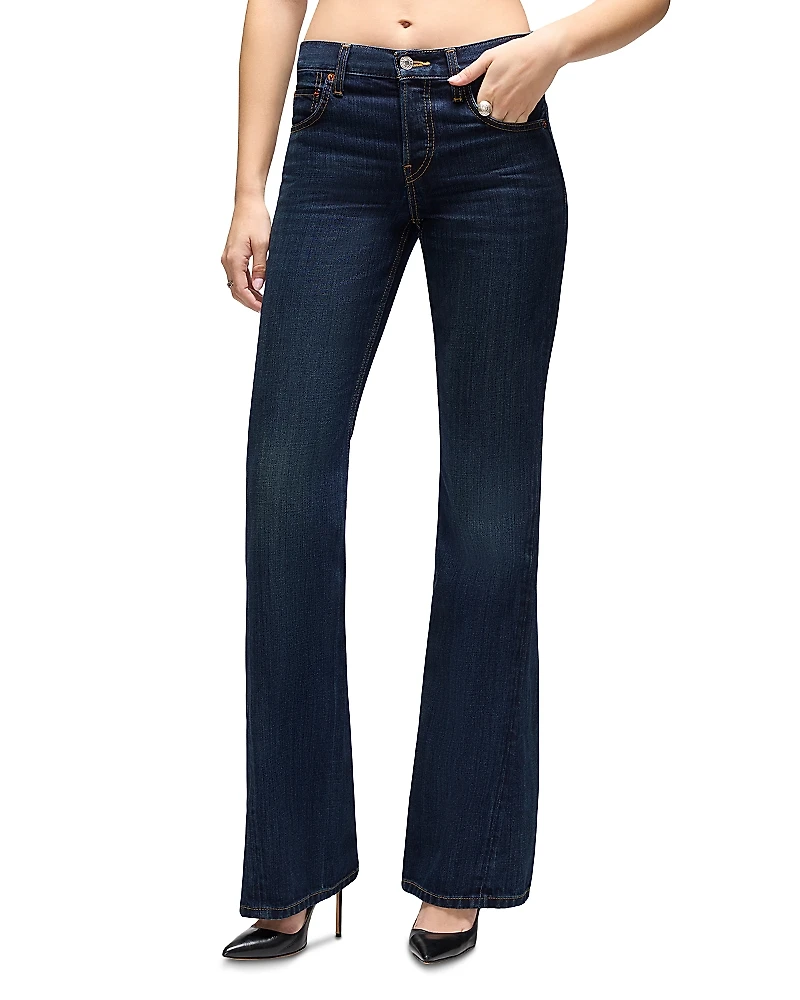 Re/Done Twisted Mid Rise Bootcut Jeans