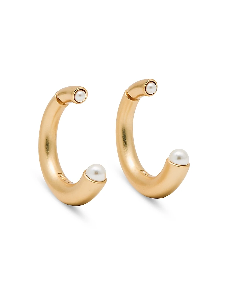 Reiss Anias Curve Hoop Earrings, 1.2 diameter