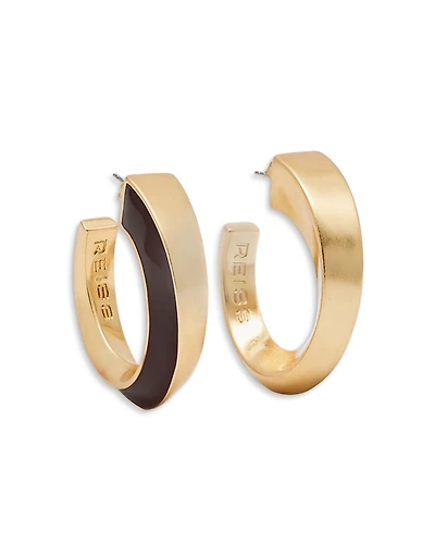 Reiss Thalia Twist Enamel Hoop Earrings, 1.2 diameter