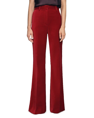 Reiss Elia Velvet Flare Trousers
