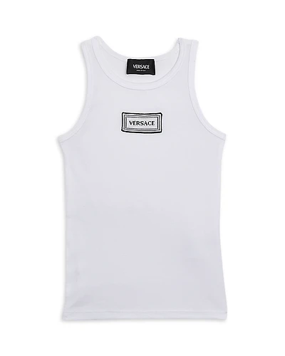 Versace Unisex Ribbed Logo Tank Top - Little Kid, Big Kid