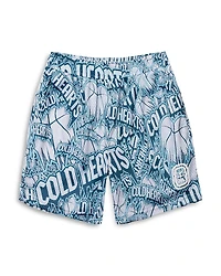 Overtime Boys' Cold Hearts Collage Shorts - Big Kid