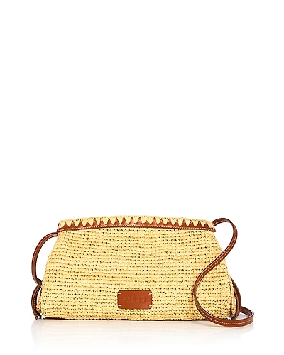 Staud Maude Raffia Convertible Clutch