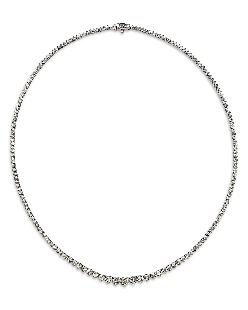 Bloomingdale's Fine Collection Diamond Graduated Tennis Necklace