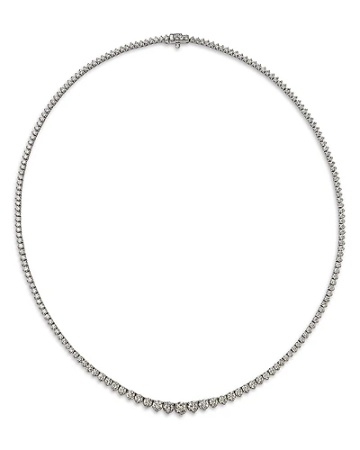 Bloomingdale's Fine Collection Diamond Graduated Tennis Necklace