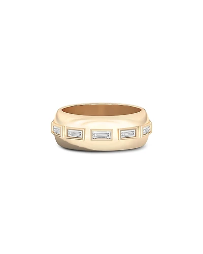 Shahla Karimi from the Luxe Collection Certified Lab Grown Diamond Baguette Le Corbusier Puff Set Cigar Band