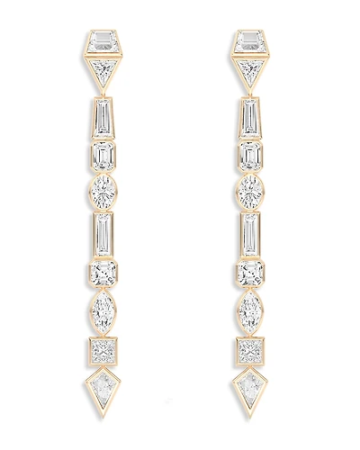 Shahla Karimi from the Luxe Collection Certified Lab Grown Diamond Mixed Cut Azadi Shoulder Duster Drop Earrings