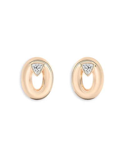 Shahla Karimi from the Luxe Collection Certified Lab Grown Diamond Doshi Puff Studs with Trillions