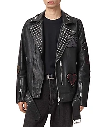 Allsaints Cole Studded Leather Biker Jacket