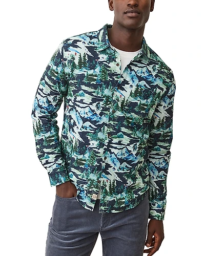 Marine Layer Printed Long Sleeve Button Front Shirt