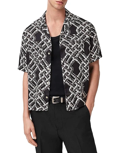 Allsaints Twined Relaxed Fit Short Sleeve Shirt