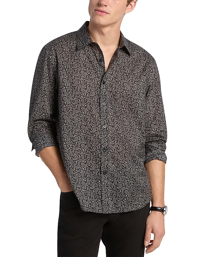 Michael Kors Paisley Relaxed Fit Button Down Shirt