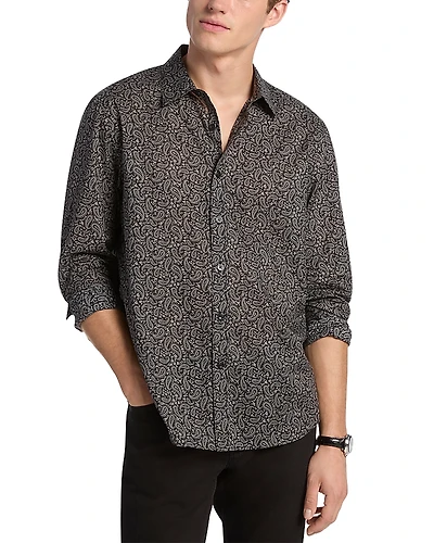 Michael Kors Paisley Relaxed Fit Button Down Shirt