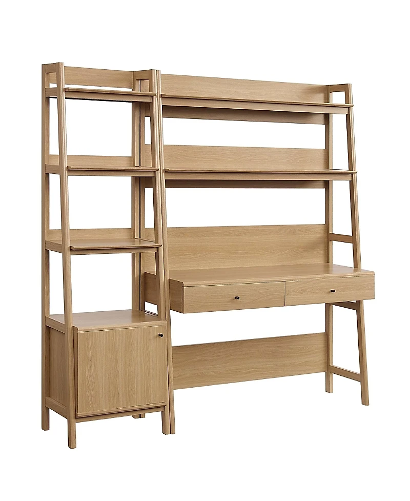 Modway Bixby 2-Piece Wood Office Desk and Bookshelf