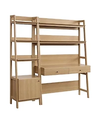 Modway Bixby 2-Piece Wood Office Desk and Bookshelf