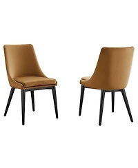 Modway Viscount Accent Performance Velvet Dining Chairs, Set of 2