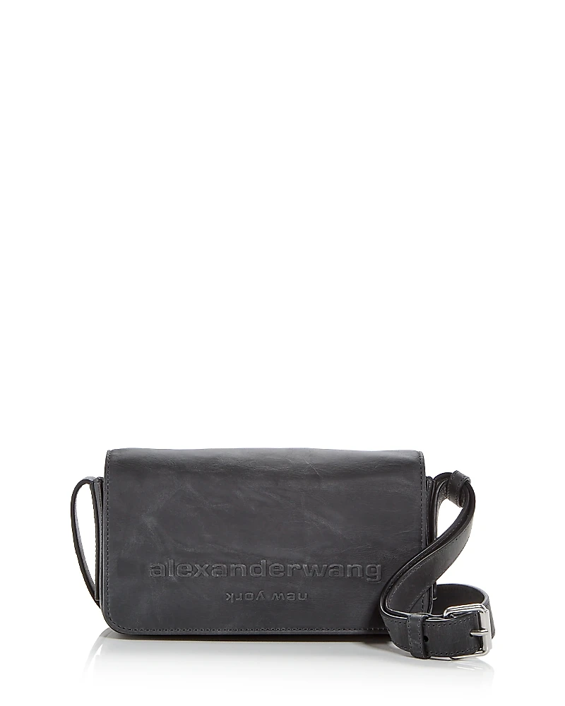 alexanderwang Punch Flap Leather Crossbody Bag
