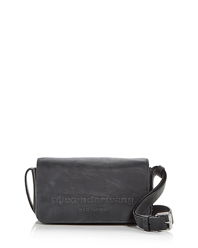 alexanderwang Punch Flap Leather Crossbody Bag