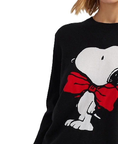 Chinti & Parker Women's Wool Cashmere Bow Tie Snoopy Sweater