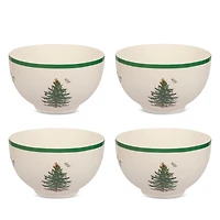 Spode Christmas Tree Rice Bowl, Set of 4