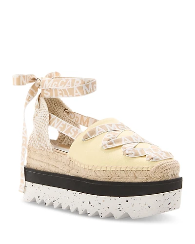 Stella McCartney Women's Gaia Platform Ankle Wrap Espadrilles