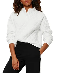 Sanctuary Quilted Button Popover Sweatshirt