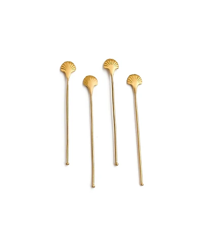 Fleck Seashell Drink Stirrers, Set of 4