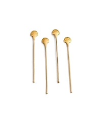 Fleck Seashell Drink Stirrers, Set of 4