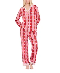 Katie Kime Tree Topper Long Sleeve Pajama Pants Set