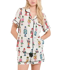 Katie Kime Holiday March Pajama Shorts Set