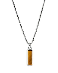 John Hardy Men's Sterling Silver Modern Talisman Tiger Eye Pendant Necklace, 22