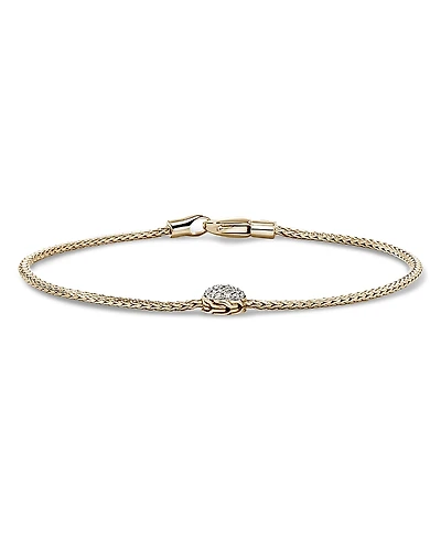 John Hardy 14K Yellow Gold Jh Essentials Diamond Pave Bracelet