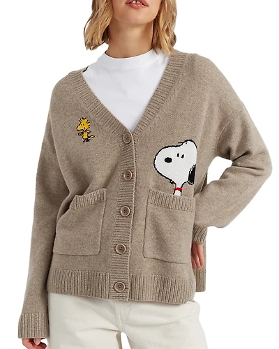 Chinti & Parker Women's Wool Cashmere Peek Pocket Cardigan