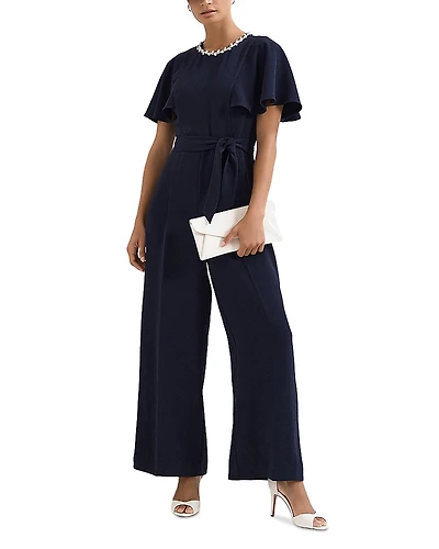 Phase Eight Orwen Rhinestone Neck Jumpsuit